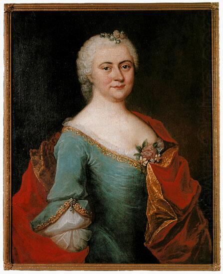 Portrait of Luise Gottsched (Gottschedin) (1713-1762), German poet, unknow artist